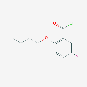 molecular formula C11H12ClFO2 B7998194 2-n-Butoxy-5-fluorobenzoyl chloride 