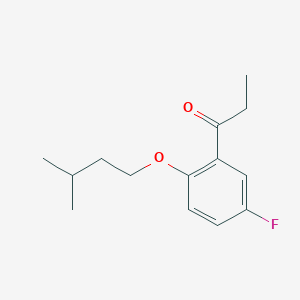 molecular formula C14H19FO2 B7998218 5'-Fluoro-2'-iso-pentoxypropiophenone CAS No. 1443345-68-3