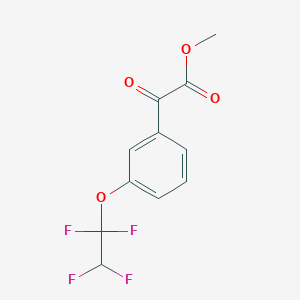 molecular formula C11H8F4O4 B7998242 Oxo-[3-(1,1,2,2-tetrafluoro-ethoxy)-phenyl]-acetic acid methyl ester 