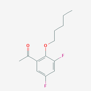 molecular formula C13H16F2O2 B7998283 3',5'-Difluoro-2'-n-pentoxyacetophenone 