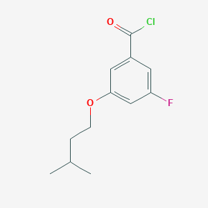 molecular formula C12H14ClFO2 B7998342 5-Fluoro-3-iso-pentoxybenzoyl chloride 