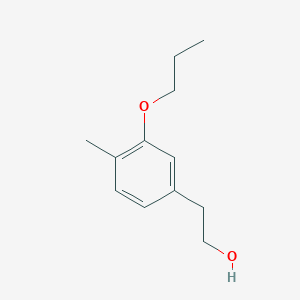 molecular formula C12H18O2 B7998354 2-(4-Methyl-3-propoxyphenyl)ethanol 