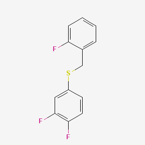 1-Fluoro-2-[(3,4-difluorophenyl)sulfanylmethyl]benzene