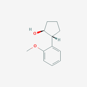 molecular formula C12H16O2 B7998380 反式-2-(2-甲氧基苯基)环戊醇 