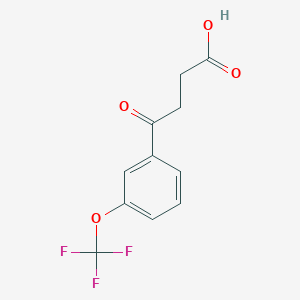 molecular formula C11H9F3O4 B7998387 4-[3-(Trifluoromethoxy)phenyl]-4-oxobutyric acid 