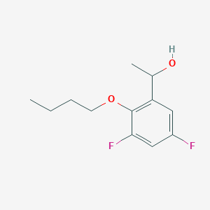 molecular formula C12H16F2O2 B7998408 1-(2-Butoxy-3,5-difluorophenyl)ethanol 