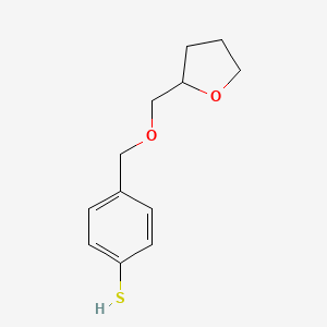 molecular formula C12H16O2S B7998442 4-[(Tetrahydrofurfuryloxy)methyl]thiophenol CAS No. 1443355-26-7