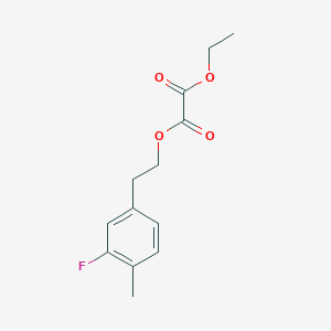 molecular formula C13H15FO4 B7998451 O2-Ethyl O1-[2-(3-fluoro-4-methylphenyl)ethyl] oxalate 