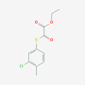 molecular formula C11H11ClO3S B7998466 Ethyl 2-(3-chloro-4-methylphenyl)sulfanyl-2-oxo-acetate 