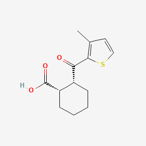 molecular formula C13H16O3S B7998471 cis-2-(3-Methyl-2-thenoyl)cyclohexane-1-carboxylic acid CAS No. 1443327-94-3