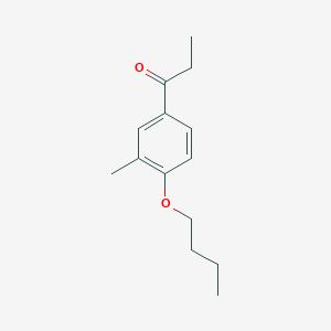 molecular formula C14H20O2 B7998489 1-(4-Butoxy-3-methylphenyl)propan-1-one 