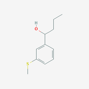 molecular formula C11H16OS B7998540 1-(3-(Methylthio)phenyl)butan-1-ol 