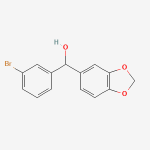 molecular formula C14H11BrO3 B7998545 Benzo[d][1,3]dioxol-5-yl(3-bromophenyl)methanol 