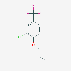 molecular formula C10H10ClF3O B7998561 2-Chloro-1-propoxy-4-(trifluoromethyl)benzene 