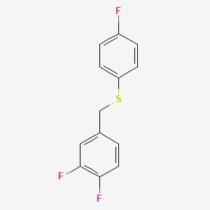 1,2-Difluoro-4-[(4-fluorophenyl)sulfanylmethyl]benzene