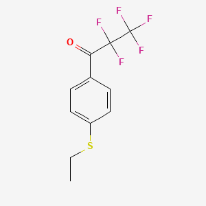 molecular formula C11H9F5OS B7998598 4'-Ethylthio-2,2,3,3,3-pentafluoropropiophenone 