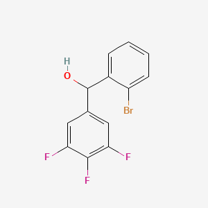 molecular formula C13H8BrF3O B7998619 (2-Bromophenyl)(3,4,5-trifluorophenyl)methanol 