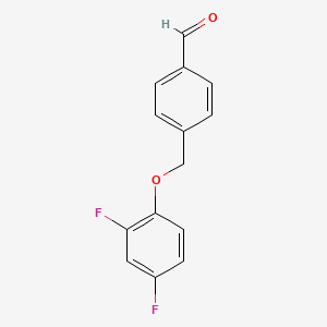 molecular formula C14H10F2O2 B7998640 4-((2,4-Difluorophenoxy)methyl)benzaldehyde 