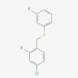 1-Chloro-3-fluoro-4-[(3-fluorophenyl)sulfanylmethyl]benzene