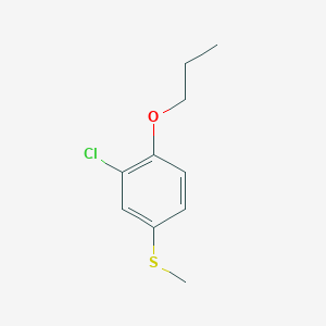 molecular formula C10H13ClOS B7998650 (3-Chloro-4-propoxyphenyl)(methyl)sulfane 