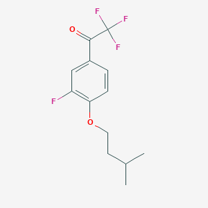 molecular formula C13H14F4O2 B7998657 3'-Fluoro-4'-iso-pentoxy-2,2,2-trifluoroacetophenone 