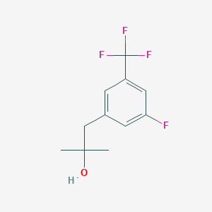 molecular formula C11H12F4O B7998661 1-[3-Fluoro-5-(trifluoromethyl)phenyl]-2-methyl-2-propanol 