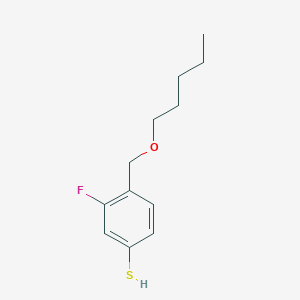 molecular formula C12H17FOS B7998679 3-Fluoro-4-[(n-pentyloxy)methyl]thiophenol 