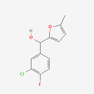 3-Chloro-4-fluorophenyl-(5-methyl-2-furyl)methanol