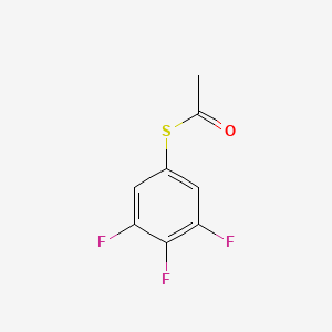 molecular formula C8H5F3OS B7998705 S-3,4,5-三氟苯硫代乙酸酯 