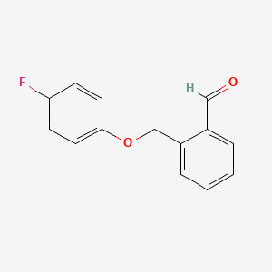 molecular formula C14H11FO2 B7998711 2-((4-Fluorophenoxy)methyl)benzaldehyde 