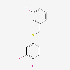 1-Fluoro-3-[(3,4-difluorophenyl)sulfanylmethyl]benzene