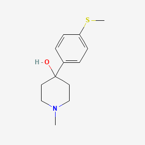 molecular formula C13H19NOS B7998744 4-Hydroxy-4-(4-methylthiophenyl)-1-methylpiperidine 