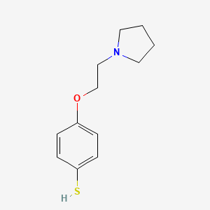 molecular formula C12H17NOS B7998746 4-(2-N,N-Pyrrolidinoethoxy)thiophenol 