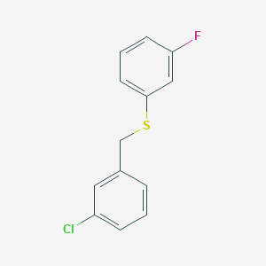 1-Chloro-3-[(3-fluorophenyl)sulfanylmethyl]benzene