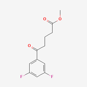 molecular formula C12H12F2O3 B7998784 Methyl 5-(3,5-difluorophenyl)-5-oxovalerate CAS No. 1443351-35-6