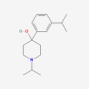 molecular formula C17H27NO B7998885 4-Hydroxy-4-(3-iso-propylphenyl)-1-iso-propylpiperidine 