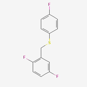 1,4-Difluoro-2-[(4-fluorophenyl)sulfanylmethyl]benzene