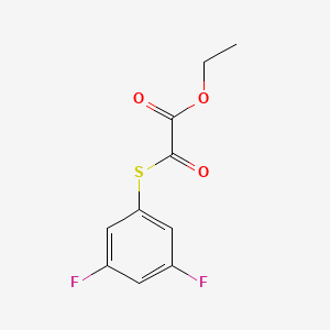 molecular formula C10H8F2O3S B7998972 Ethyl 2-(3,5-difluorophenyl)sulfanyl-2-oxo-acetate 