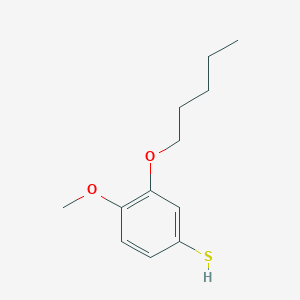 molecular formula C12H18O2S B7998981 4-Methoxy-3-n-pentoxythiophenol 