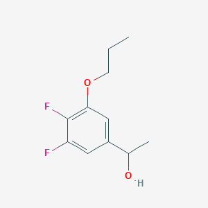 molecular formula C11H14F2O2 B7998989 1-(3,4-Difluoro-5-propoxyphenyl)ethanol 