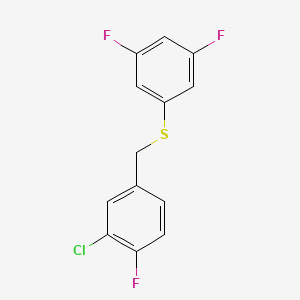 1-Chloro-2-fluoro-5-[(3,5-difluorophenyl)sulfanylmethyl]benzene