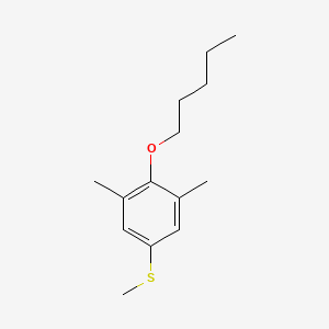 molecular formula C14H22OS B7999072 Methyl 4-n-pentoxy-3,5-dimethylphenyl sulfide 