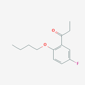 molecular formula C13H17FO2 B7999085 1-(2-Butoxy-5-fluorophenyl)propan-1-one 