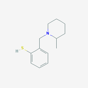 molecular formula C13H19NS B7999094 2-((2-Methylpiperidin-1-yl)methyl)benzenethiol 