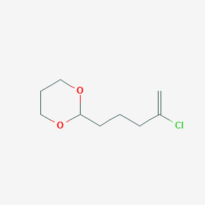 molecular formula C9H15ClO2 B7999143 2-Chloro-5-[2-(1,3-dioxanyl)]-1-pentene 