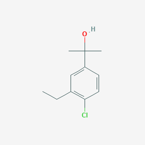 molecular formula C11H15ClO B7999205 2-(4-Chloro-3-ethylphenyl)-2-propanol 