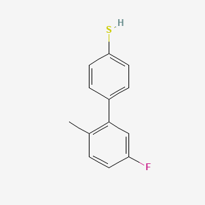 molecular formula C13H11FS B7999208 4-(3-Fluoro-6-methylphenyl)thiophenol CAS No. 1443310-61-9