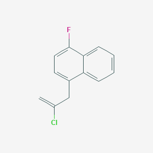 molecular formula C13H10ClF B7999229 2-Chloro-3-(4-fluoro-1-naphthyl)-1-propene 