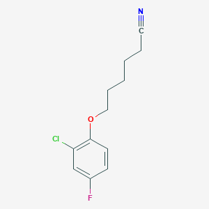 molecular formula C12H13ClFNO B7999255 6-(2-Chloro-4-fluoro-phenoxy)hexanenitrile 