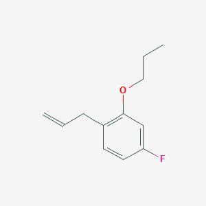 molecular formula C12H15FO B7999268 3-(4-Fluoro-2-n-propoxyphenyl)-1-propene 